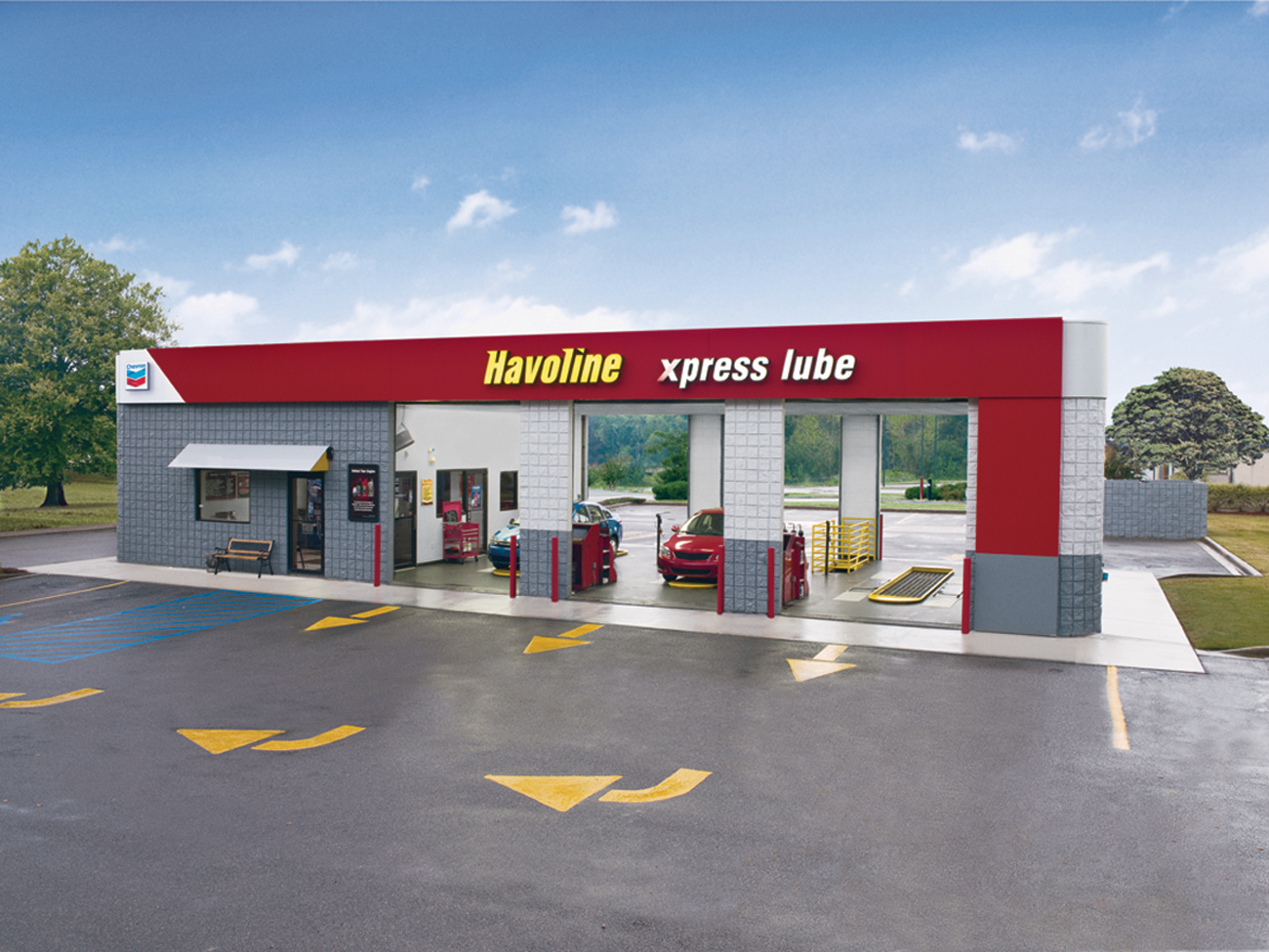 A freshly scrubbed Havoline Xpress Lube facility in Alabama